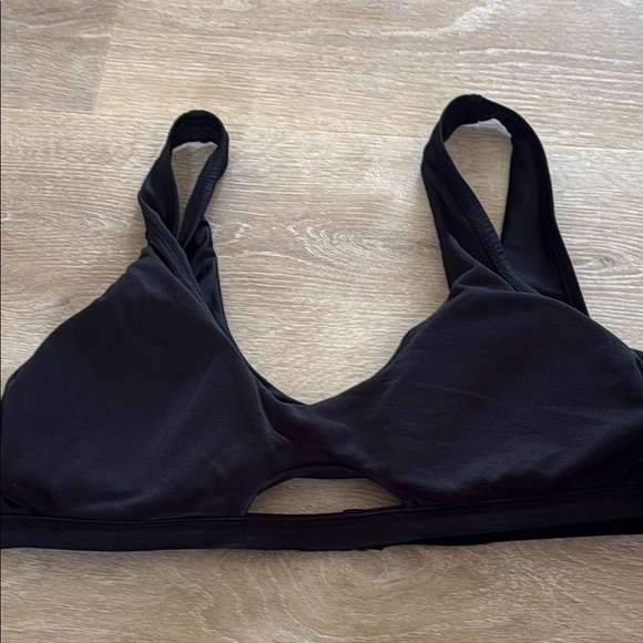 Time and Tru Black Women's Swimsuit top bikini top Size L 12/14 padded cut out - Picture 5 of 8